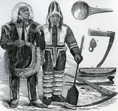 Eskimo Çifti (gravür) by English School