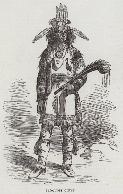 Iroquois Şefi (gravür) by English School