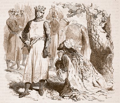 Kıbrıslı Isaac kızının serbest bırakılması için yalvarıyor, Cassells Illustrated History of England