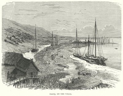 İsadij, Volga üzerinde (gravür) by English School