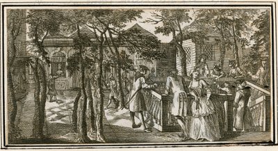 Islington Spa, daha önce New Tunbridge Wells, 1735 by English School