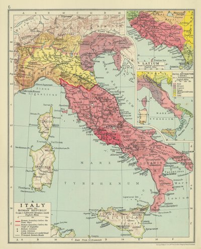 Roma Cumhuriyeti döneminde İtalya (renkli lito) by English School