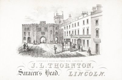 JL Thornton, Saracens Head and Stone, Lincoln by English School