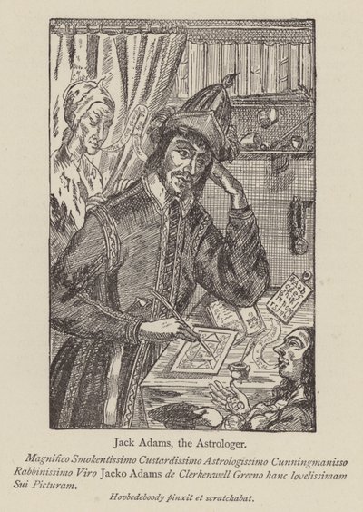 Astrolog Jack Adams (gravür) by English School