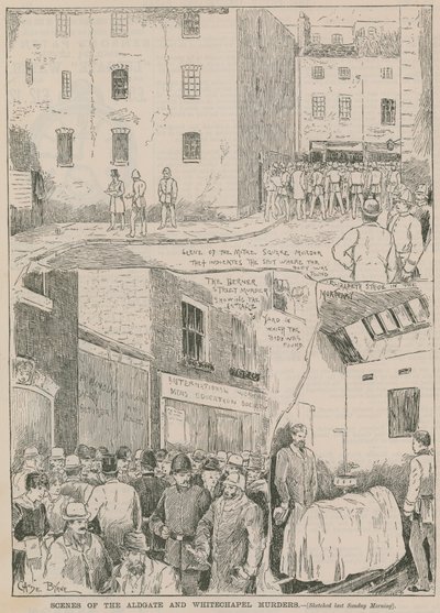 Karındeşen Jack: Aldgate ve Whitechapel cinayetlerinden sahneler by English School