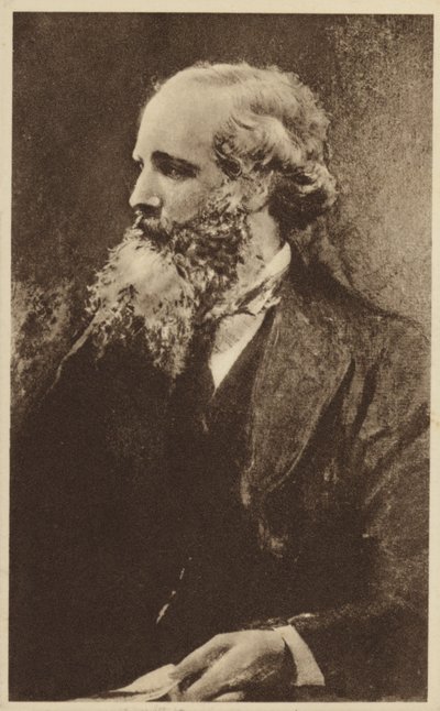 James Clerk Maxwell (1831-1879), İskoç teorik fizikçi (lito) by English School