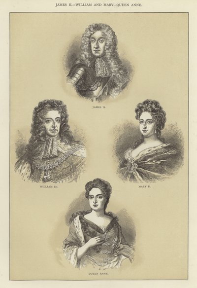 James II, William ve Mary, Kraliçe Anne by English School
