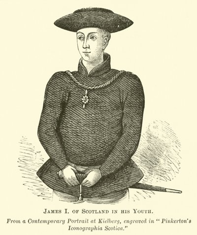Gençliğinde İskoçya Kralı I. James by English School
