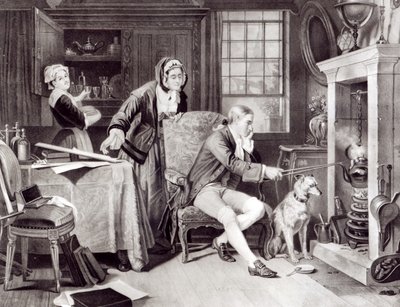 James Watt (1736-1819) Steam ile Oynamak by English School