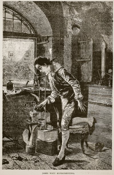 James Watt deneyi by English School