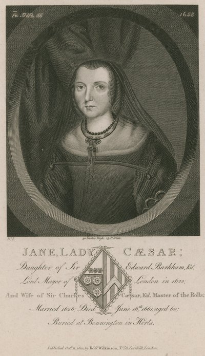 Jane, Lady Caesar, Sir Edward Barkham