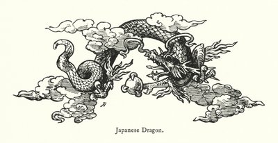Japon Ejderhası (gravür) by English School