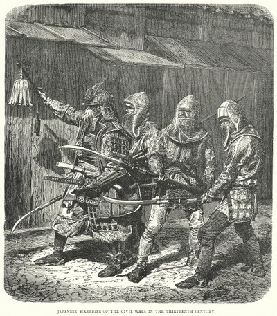 On Üçüncü Yüzyıldaki İç Savaşların Japon Savaşçıları (gravür) by English School