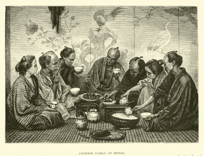 Akşam yemeğinde Japon aile by English School