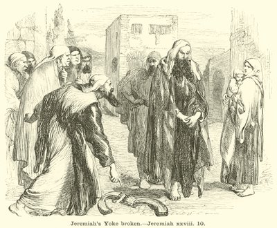 Jeremiahs Yoke kırık, Jeremiah, xxviii, 10 by English School
