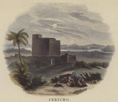 Jericho (renkli gravür) by English School