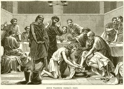 İsa Petrus Ayaklarını Yıkamak by English School