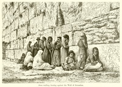 Yahudilerin Ağlaması, Kudüs Duvarına Dayanması by English School
