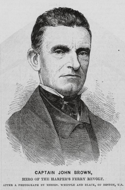 John Brown, Amerikalı kölelik karşıtı (gravür) by English School