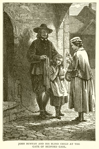 John Bunyan ve Kör Çocuğu Bedford Hapishanesinin Kapısında by English School