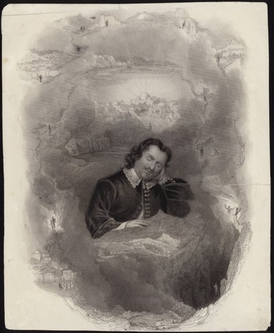 John Bunyan, rüya görüyor by English School