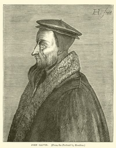 John Calvin (gravür) by English School
