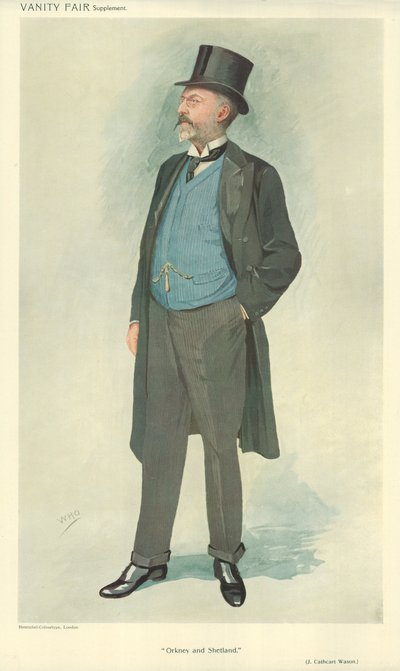John Cathcart Wason, Orkney ve Shetland, 15 Eylül 1909, Vanity Fair karikatürü by English School