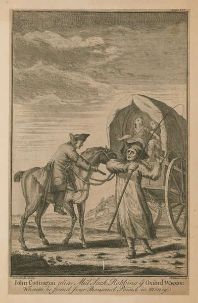 John Cotington, takma adı Mul Jack, içinde dört bin pound para bulduğu Oxford Waggon