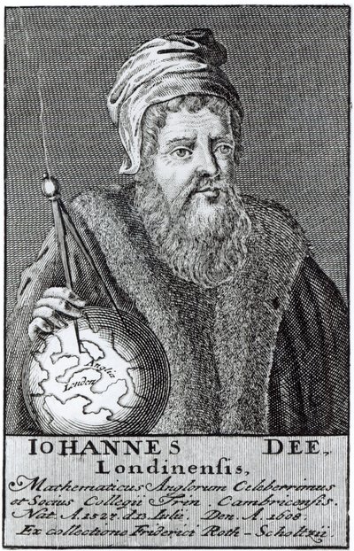 John Dee (1527-1608) bir Londralı (gravür) (bundw fotoğrafı) by English School