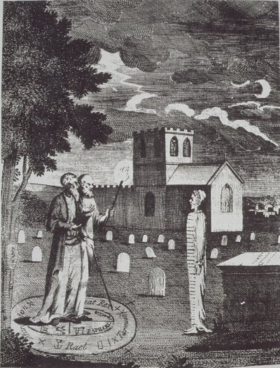 John Dee ve Edward Kelly, 19. yüzyılın sonlarında yayınlanan Sihir Tarihinden Ölüleri Çağırıyor by English School