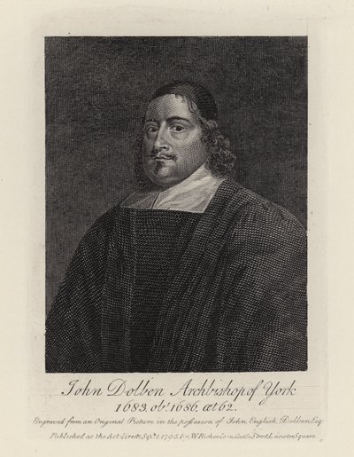 John Dolben (gravür) by English School