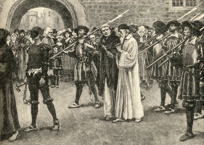 John Frith (1503-33) şehadetine gidiyor by English School