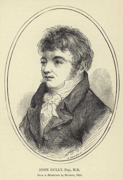 John Gully, Esquire, MR, Bir Minyatürden Hudson, 1815 by English School
