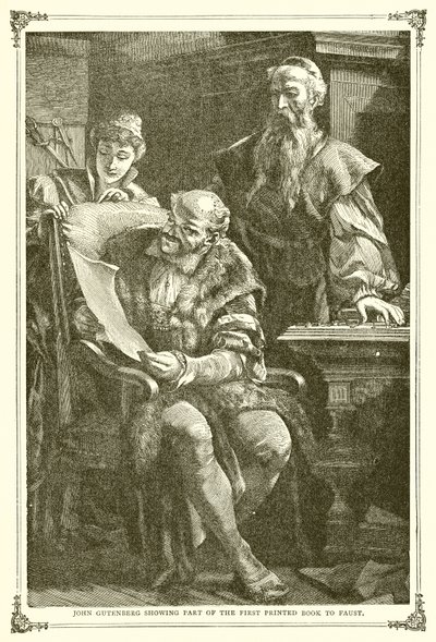 John Gutenberg, İlk Basılı Kitabın bir bölümünü Faust