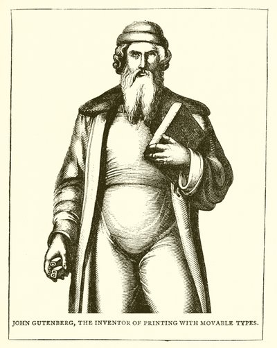 Hareketli Tiplerle Baskının Mucidi John Gutenberg by English School
