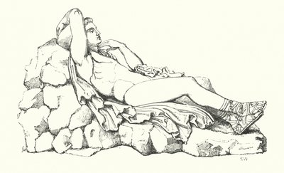 John Keats: Endymion için illüstrasyon (gravür) by English School