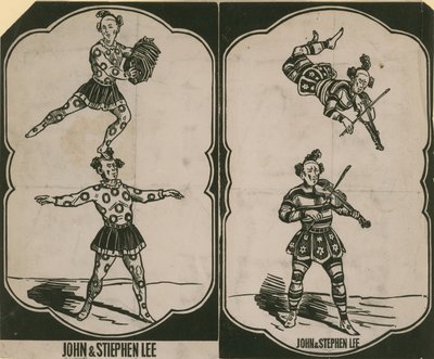 John Lee ve Stephen Lee, sirk akrobatları ve müzisyenler by English School