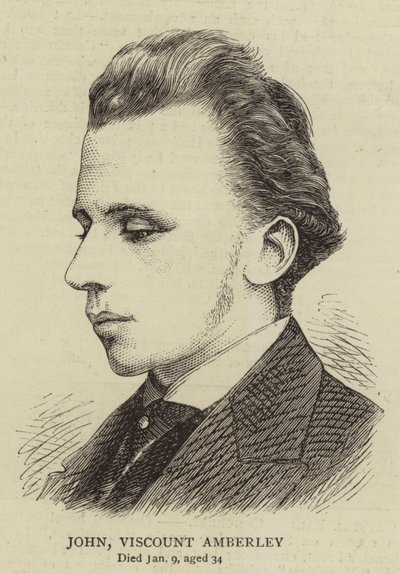 John Vikont Amberley (gravür) by English School
