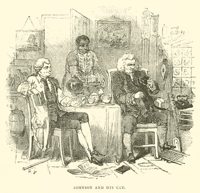 Johnson ve Kedisi (gravür) by English School