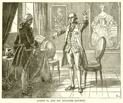 Joseph II ve Bakanı Kaunitz by English School