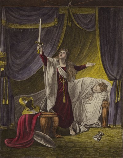 Judith, Holofernes'in kafasını kesiyor (renkli taş) by English School