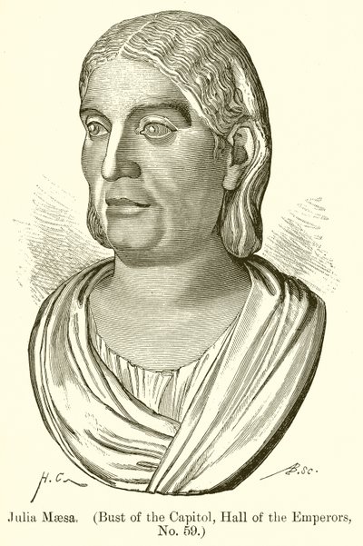 Julia Maesa. (Capitol Büstü, İmparatorlar Salonu, No. 59) by English School