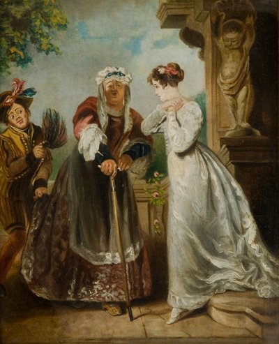 Juliet ve Hemşire (karttaki yağ) by English School