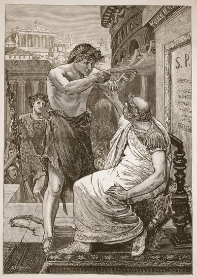 Julius Caesar, Anthony tarafından sunulan tacı reddediyor by English School