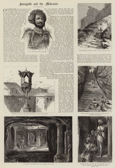 Junagadh ve Mekranis (gravür) by English School