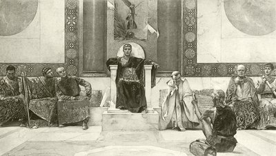 Justinianus ve Konseyi (gravür) by English School