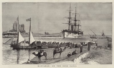 Kantarah, Süveyş Kanalı üzerinde (gravür) by English School