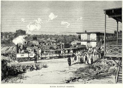 Kayes Tren İstasyonu (gravür) by English School