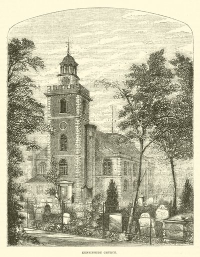 Kensington Kilisesi (gravür) by English School