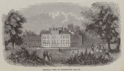 Kensington Sarayı, Londra (gravür) by English School